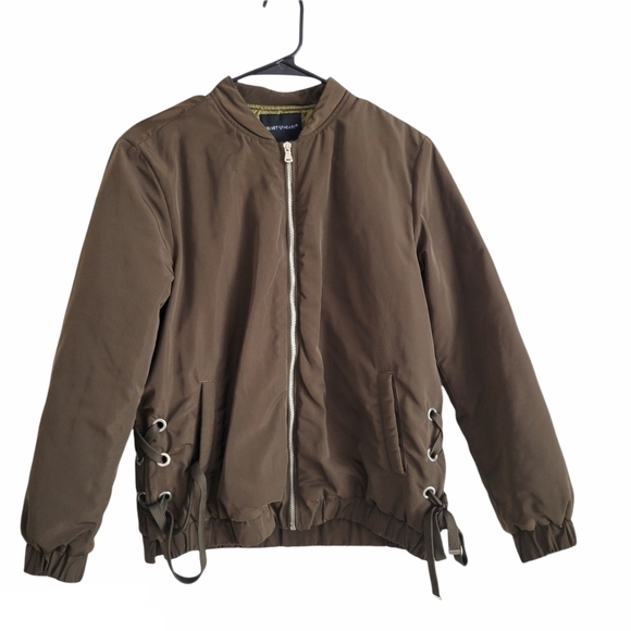 Velvet heart bomber jacket military green - Picture 1 of 8
